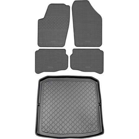 Set di tappetini in gomma per auto e tappetino per bagagliaio per Skoda Fabia I 6Y Kombi (5 porte) dal 2000 al 2007. (1/5)