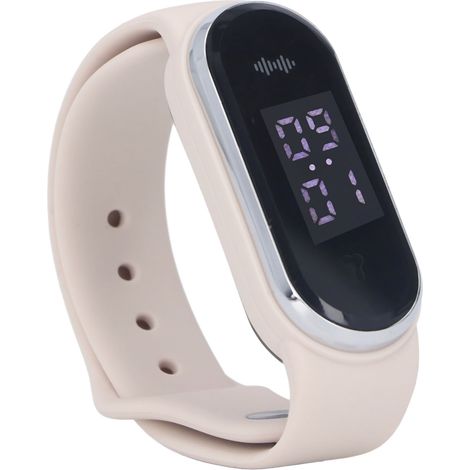 Bracelet Anti-Moustiques USB Rechargeable - Répulsif Ultrasonique Portable pour Extérieur - Silicone Blanc (1/5)
