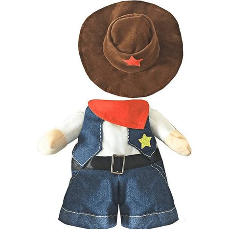 Costume Cowboy pour Chien avec Chapeau, Déguisement pour Halloween et Fête (1/5)