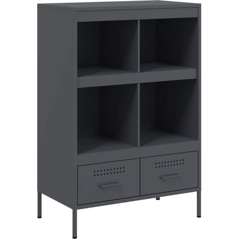 Credenza buffet cassettiera mobile contenitore organizer cucina soggiorno soggiorno alto 68 x 39 x 101,5 cm acciaio antracite 020032208
