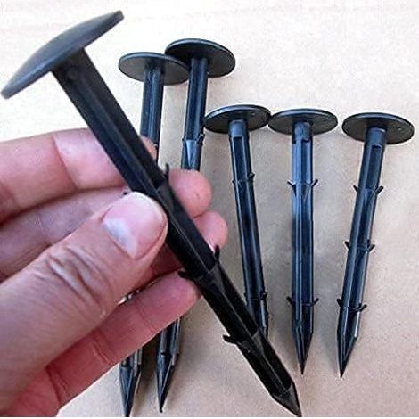 50 outils de jardinage en plastique de 16 cm, pour toile anti-mauvaises herbes (1/5)
