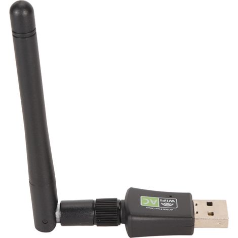 Adaptateur WiFi USB Double Bande 2.4 GHz et 5 GHz 600 Mbps, Antenne Externe, Mode Point d'Accès, Sécurité WPA2, Portable pour Bureau et Déplacements