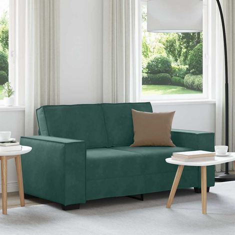 2-Sitzer-Sofa Dunkelgrün 120 cm Samt vidaXL (1/5)