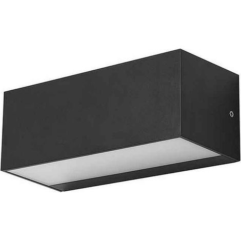 Ara big aplique exterior de empotrable de pared para bombilla E27 en color gris (1/5)