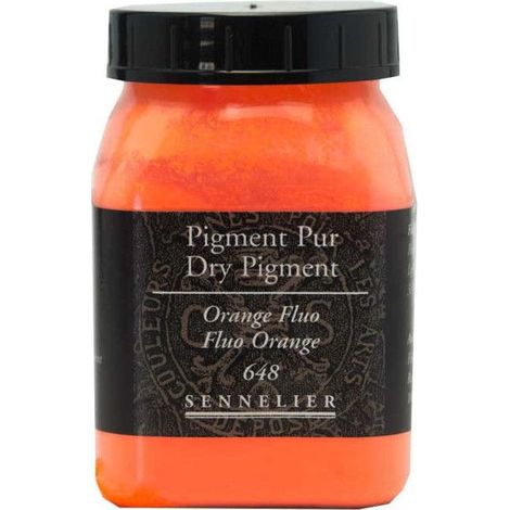Pigment - SENNELIER - Orange fluo - Pot 200 ml - Poudre pure - Création de peinture