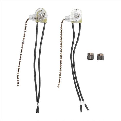 Ventilateur de plafond lampe interrupteur ZE-109 lampe interrupteur 2 pièces bronze (1/5)