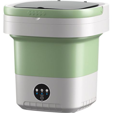 Portable Washing Machine, Upgraded 12L Large Capacity Foldable Mini Washing Machine, Small Washer for Baby Clothes, Underwear or Small Items, Dorm, RV Travel Laundry(Green) (1/5)