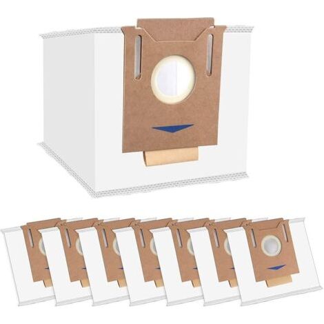 FENOPLASTICA(8 Pices) N10 Sacs poussire Pour Aspirateurs Ecovacs Deebot Ozmo N10 N10 Plus T8 AIVI T8 Max, AIVI et T8 T9 T9+ N8 Series, DX93 DDX96 Aspirateur Robot, Sacs aspirateur jetables (1/5)