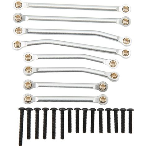 Kit de Liaison en Alliage d'Aluminium Haute Garde au Sol pour Traxxas 1/18 RC Crawler Argent - Direction Renforcée (1/5)