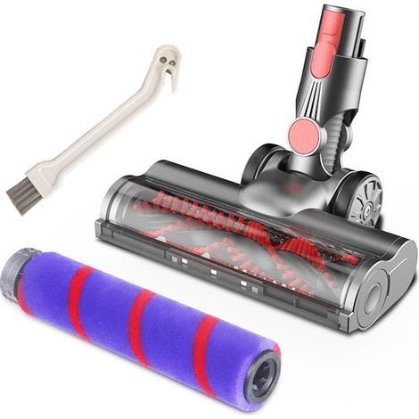 Brosse Aspirateur Compatible avec Dysoñ v7 v8 v10 v11 v15 Animal Motorhead Absolute Tete Embout Fluffy Balai Pièces Détachées Accessoire Nettoyage Souple Rouleau et 3 LED Turbo Electric Brush (1/4)