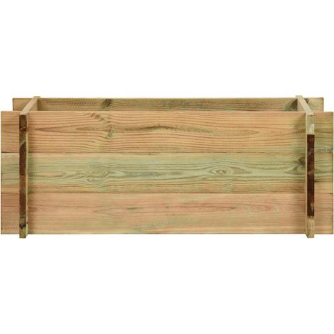 Jardinière, Pot de Fleurs d'extérieur, Lit surélevé pour légumes Bois de pin imprégné 80 cm OIB6441E (1/5)