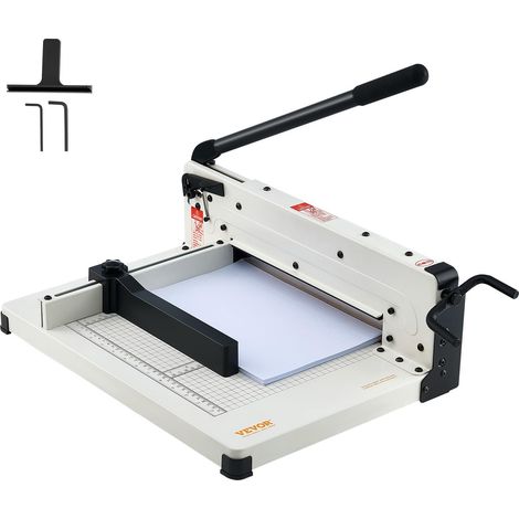 VEVOR Taglierina di Carta Resistente, Taglierina di Carta Commerciale Industriale 304,8 mm per Carta A4, Capacita di 400 Fogli, Costruzione in Acciaio Solido, Taglierina di Carta Impilabile Bianco