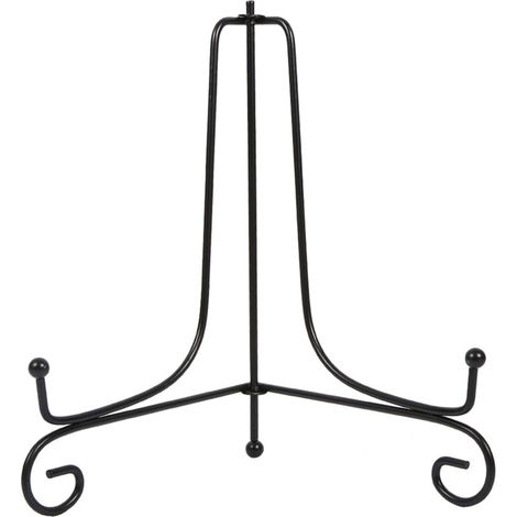 Jeffergarden Chevalet en fer noir de 20 cm (8 pouces) - Présentoir classique pour bol, assiette, cadre photo, livre ou autre objet d'art-DOU