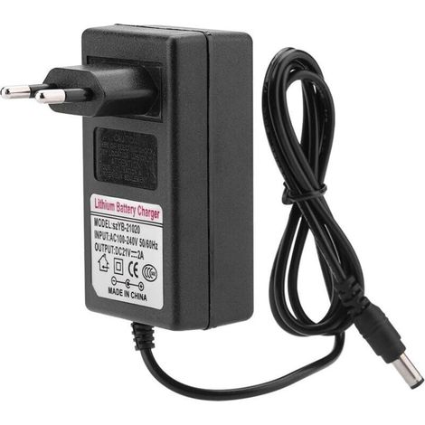 Li-ion Battery Power Adapter, AC 100-240V DC 21V 2A Replacement Charging Power Supply Adapter (1/5)