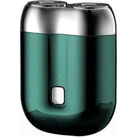 Mini-Elektrorasierer mit zwei Scherköpfen, wiederaufladbar, tragbar und abwaschbar, USB-Anschluss (1/5)