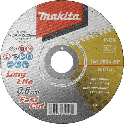 Disco da taglio per metallo e acciaio inossidabile per smerigliatrici a batteria MAKITA E-22953 (1/3)