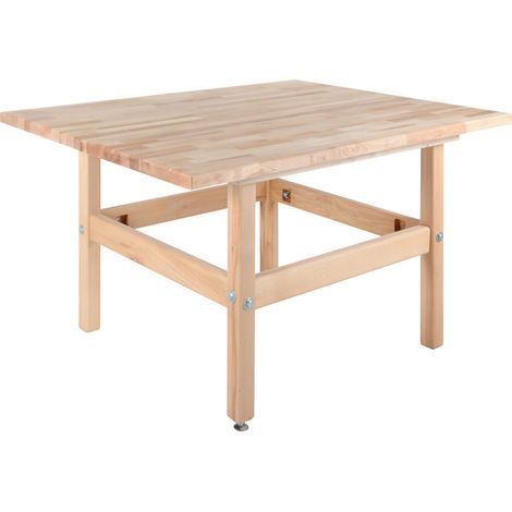 AUTRES Table de travail scolaire 1500 x 1200 - Hauteur 780 mm - Plateau hêtre 40 mm