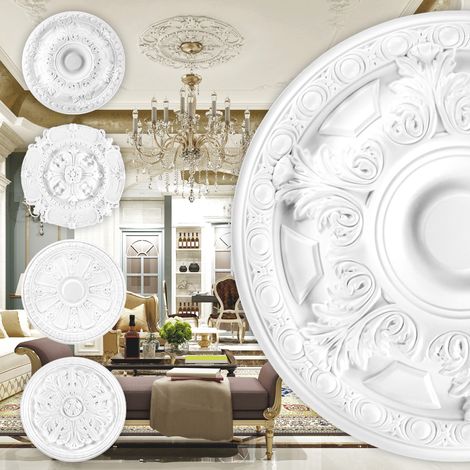 Rosone in PU - decorazione interna, stucco per soffitto e parete, materiale duro - R101-R124: R109 - Ø 50 cm