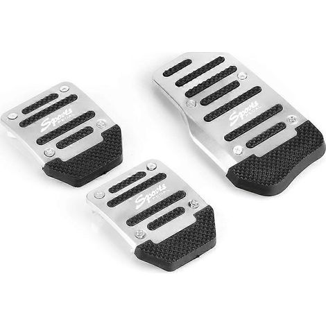 Lot de 3 pédales de frein et d'accélérateur automatiques en aluminium, antidérapantes, pour voiture (série manuelle) (1/4)