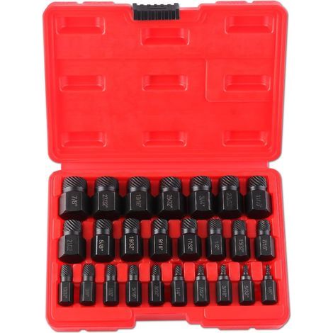 Ensemble d'extracteur à vis multi-spline, Ensemble d'extracteur à boulon facile, Kit d'extracteur à boulon cassé Extracteur à vis en acier chromé vanadium (1/5)