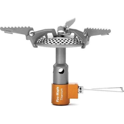 Réchaud de Camping, Mini Réchaud Gaz Portable et Pliable en Titane Réchaud Randonnée Outdoor Pique-Nique Ultra-léger 2300W FMS-116T (1/5)
