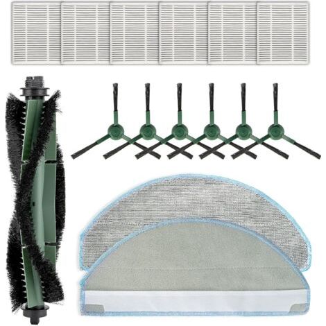 15 Pièces Accessoire Roomba, 1 Brosse Rouleau, 2 Tampons Serpillière, 6 Filtres, 6 Brosses Latérales, Pour Y0140 Q0120 (1/5)