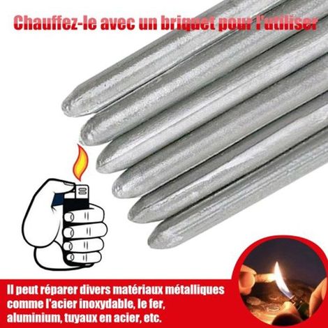 Baguettes soudage basse température – Cuivre, fer, aluminium, inox – Réparation domicile (1/5)
