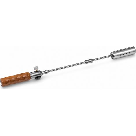 Chalumeau de camping long en inox avec poignée bois allumage manuel (1/5)