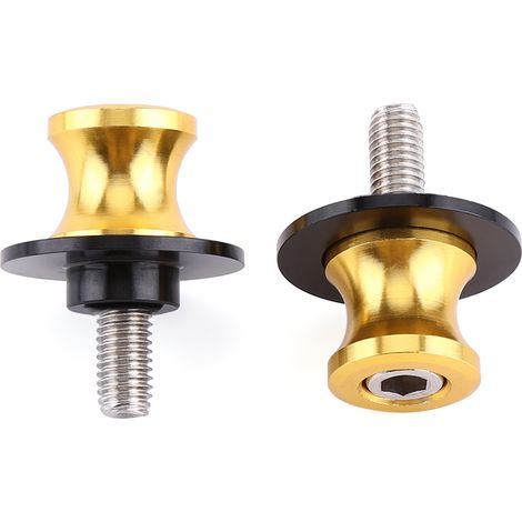 RASTKY Bobines de Bras Oscillant de Moto, en Aluminium CNC, Durables, pour ER6 Z, Différentes Couleurs au Choix, Faciles à Installer (Or 6 mm)