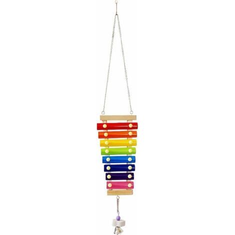 QORVA-Xylophone Oiseau, Xylophone Perroquet, Poulet Xylophone, Produits pour Animaux Jouet Musical Poulet Oiseau Picorer Jouet Jouets Perroquet Poulet Pecking Jouet Poulet Coop Pecking Jouet