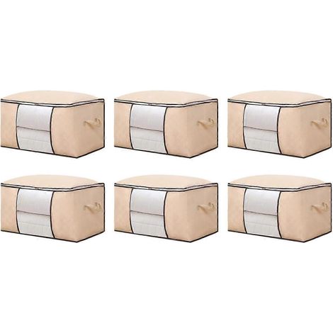Sac de rangement pour vêtements, boîte de rangement pliable pour couvertures en tissu, organisateur de penderie avec fenêtre transparente