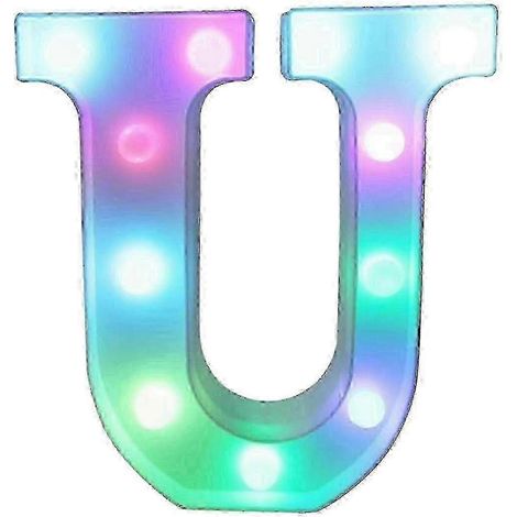 Lettres lumineuses LED colorées avec télécommande, initiales lumineuses pour bar et fête, décoration pour la maison - 25-26 pouces (1/5)