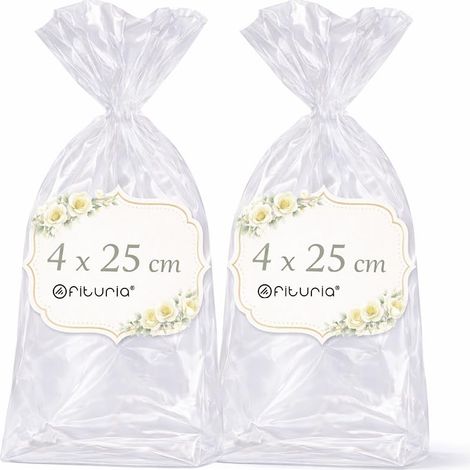 Sachets Cellophane Transparents 4 x 25 cm, Sachet plastique Transparent pour bonbons et confiseries – Sachets cadeaux pour fêtes, Mariage, Baptême,2 Packs (200 Sacs) (1/5)