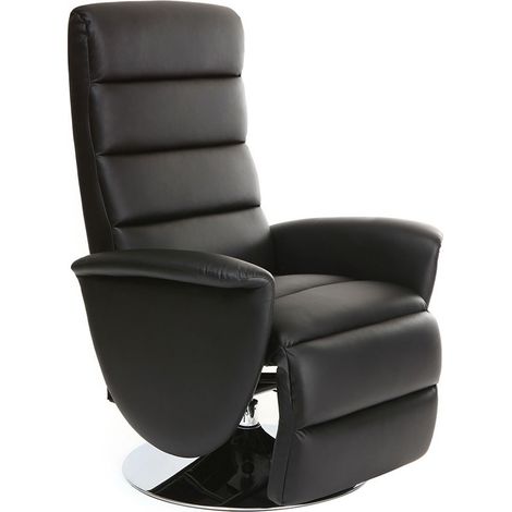 Relax-Sessel manuell verstellbar Schwarz NELSON