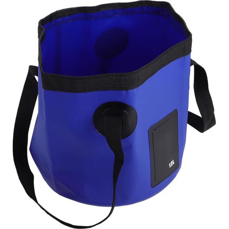 Seau Pliable Portable en Pvc 12l avec Poignée, Multifonction pour Bateau et Activités Extérieures, pour Camping et Lavage (1/5)