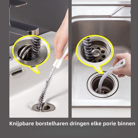 Lot de 2 déboucheurs de canalisations souples en spirale pour évier et tuyaux 45 cm (1/5)