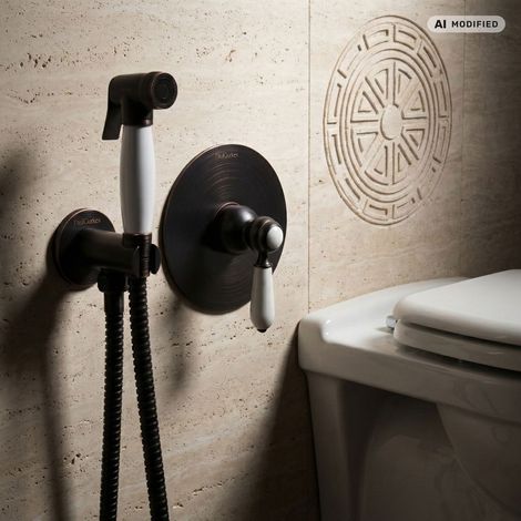 PaulGurkes Bidet encastré Nostalgie Noir WC-Douche (1/5)