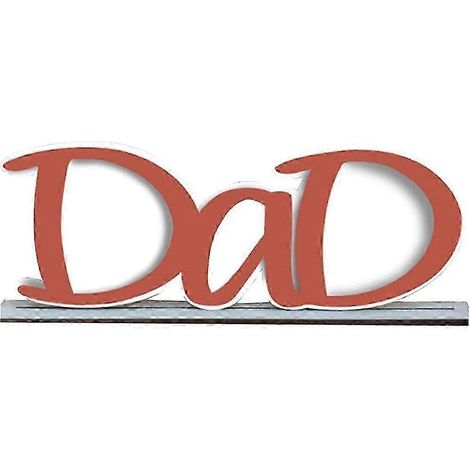 Bilderrahmen aus Holz, Papa-Buchstaben, Fotoclips, Bilderhalter, Tischdekoration, Geschenkideen zum Geburtstag-Red Dad