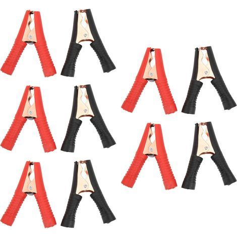 5 Jeux de Pinces de Connexion pour Onduleur 100A - Câbles de Batterie Noir et Rouge pour Voitures et Camions