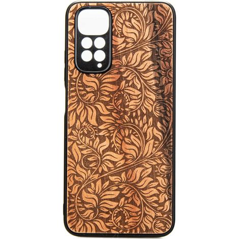 Custodia in legno per Xiaomi Redmi Note 11 / 11S FOGLIE DI MELA
