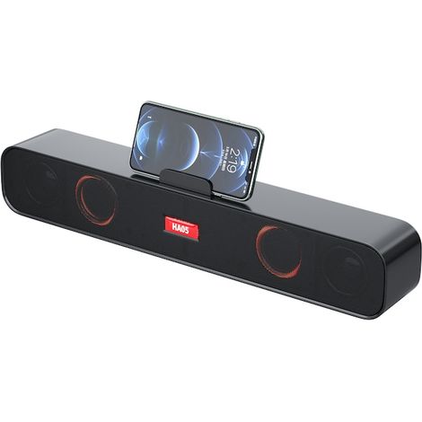 Barre de son stéréo avec caisson de basses, enceinte Bluetooth 5.1, son surround 360°, pour TV, PC et smartphone (1/3)
