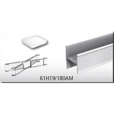 Profil H 19mm - Aluminium- Lg 1,8m (1/2)