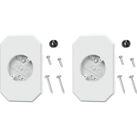 2X 8141DBL Bloc de pour Éclairage Extérieur, Plaque de pour Revêtement pour Revêtement Lap Double et 4 Pouces Blanc (1/4)