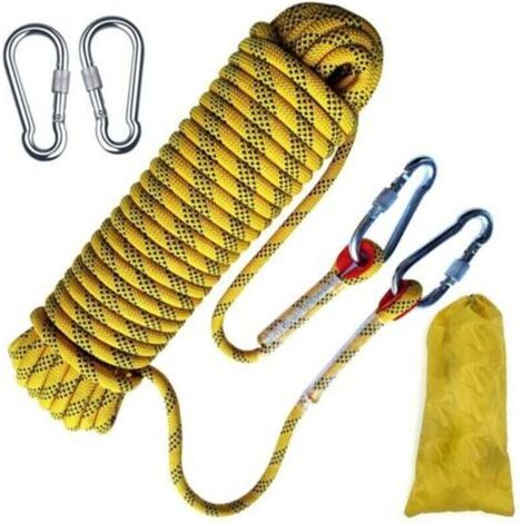 Corde d'escalad . corde d'escalade . corde d'évacuation . matériel d'escalade . corde de parachute de secours incendie 10mm 20 mètres de long