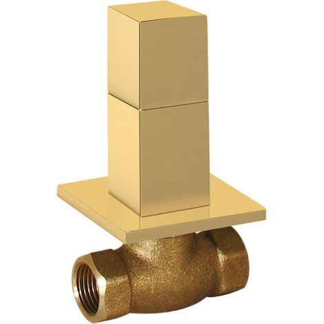 TRES 00715501OM Llave de Paso Empotrada Color Oro Mate 24K - ref: 00715501OM