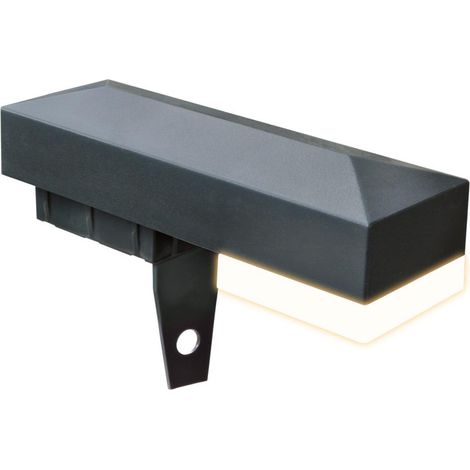 Zaunleuchte / LED Leuchte für Zaunpfosten 60x40mm - Farbe: anthrazitgrau - Leuchtmittel: Warmweiß 2700K (1/5)