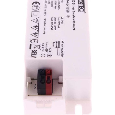 Led Driver CC Corrente Costante 1050mA 30V-42VDC Per Alimentare Led Max 45W