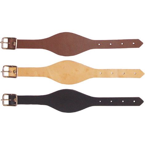 Taglia unica, Cognac Marron clair Naturel: Paire de fermetures en cuir faites à la main pour garde-boue western