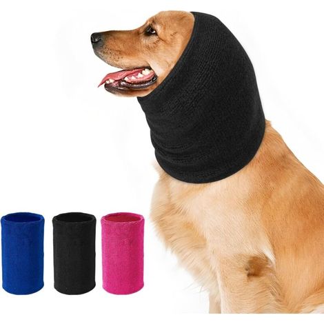 Hundeohrenband, Hundeohrenschützer, Lindert Angstzustände bei Haustieren, Lärmreduzierung, Beruhigt die Ohren bei Donner, Blitz, Feuerwerk, Baden (Schwarz, L) (1/5)