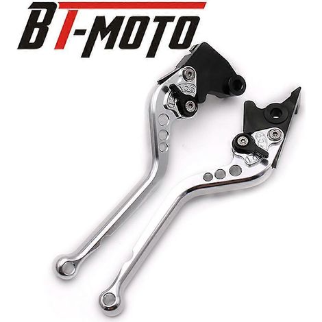 Leviers de frein et d'embrayage réglables (courts/longs) pour motos BMW F 850 GS, F850, F750, F750 GS, F900R, F900R/XR et F900XR (2018-2022) - Argenté (long) (1/5)